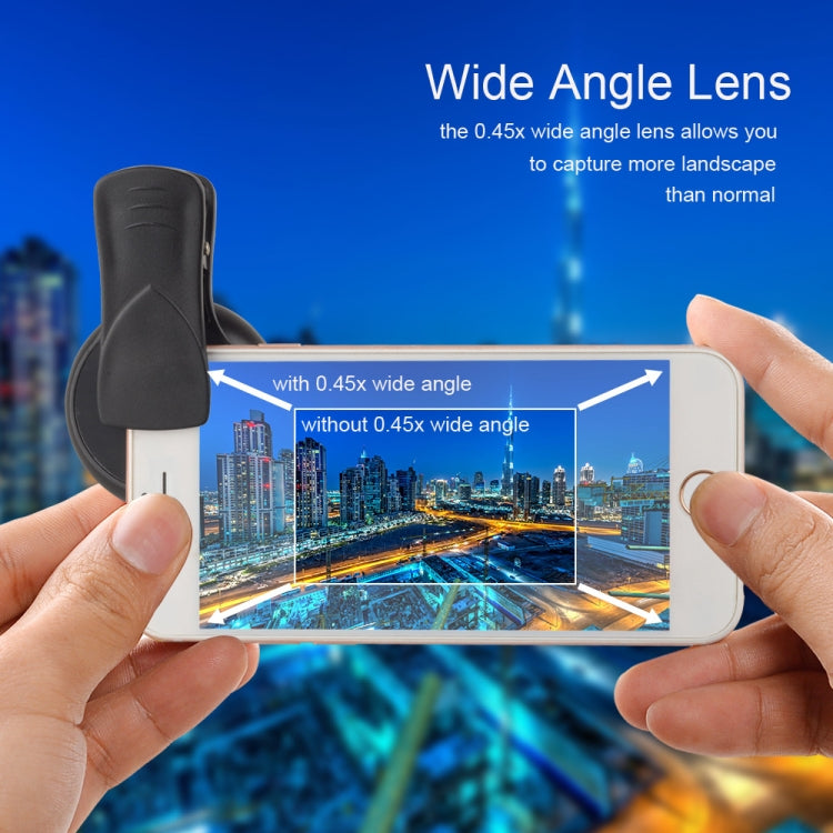 0.45X Ultra Wide Macro Combination Phone Lens with Clip(APL-0.45XWM) - Macro & Wide-angle by APEXEL | Online Shopping South Africa | PMC Jewellery