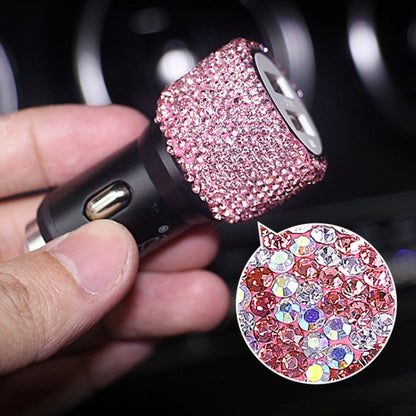 Diamond Car Dual USB Charge Mobile Phone Safety Hammer Charger(AB illusion) - Car Charger by PMC Jewellery | Online Shopping South Africa | PMC Jewellery