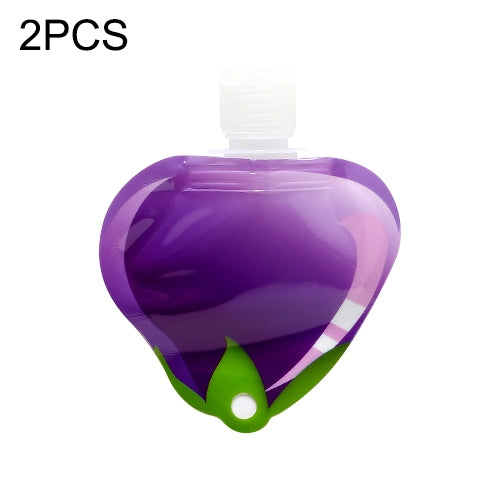 2 PCS Portable Silicone Lotion Bottle Hand Sanitizer Bottle Travel Soft Pack Shampoo Shower Gel Bottle( Eggplant purple) - Cosmetics bottle by PMC Jewellery | Online Shopping South Africa | PMC Jewellery