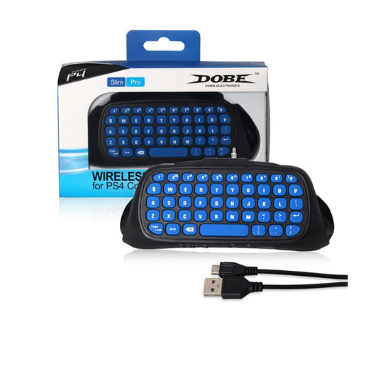 DOBE TP4-022 2.4G Wireless Controller Keyboard ABS Game Keyboard for PS4 / Slim(Blue) - Gamepads by DOBE | Online Shopping South Africa | PMC Jewellery
