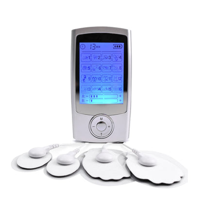 16 Mode Digital Electronic Pulse Massager Muscle Stimulator Pain Relief Machine(Silver) - Massage & Relaxation by PMC Jewellery | Online Shopping South Africa | PMC Jewellery