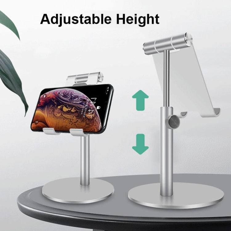 Adjustable Aluminum Alloy Cell Phone Tablet Holder Desk Stand Mount(Black) - Desktop Holder by PMC Jewellery | Online Shopping South Africa | PMC Jewellery