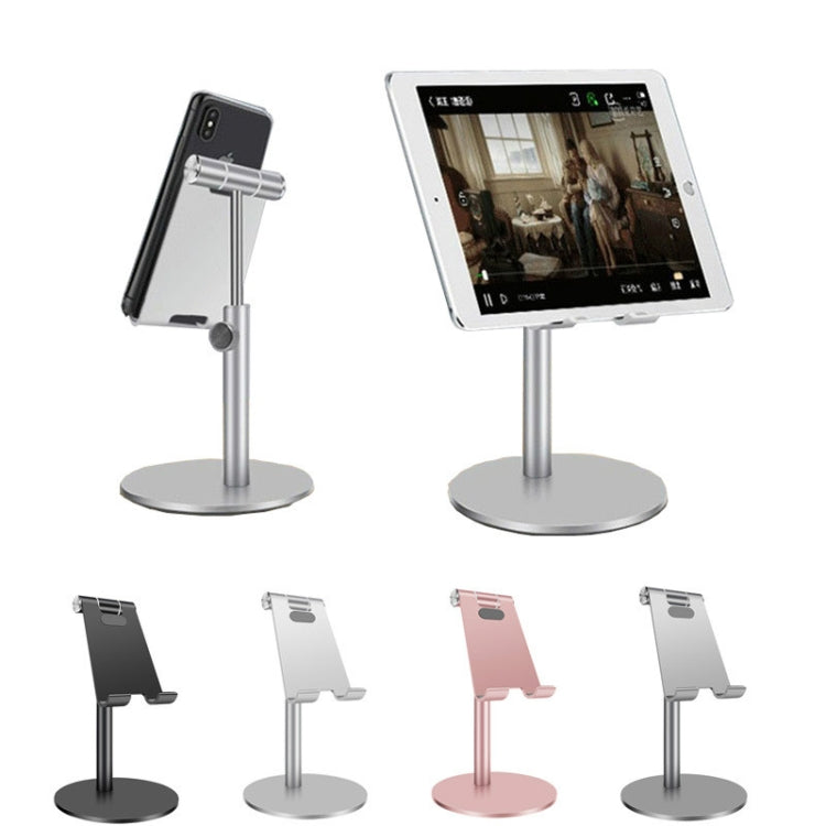 Adjustable Aluminum Alloy Cell Phone Tablet Holder Desk Stand Mount(Silver) - Desktop Holder by PMC Jewellery | Online Shopping South Africa | PMC Jewellery