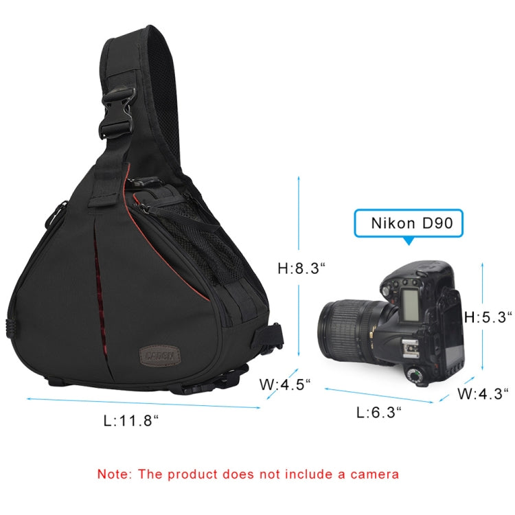 CADeN K1 DSLR Camera Shoulder Waterproof Bag with Rain Cover(Black) - Strap Satchel by CADeN | Online Shopping South Africa | PMC Jewellery