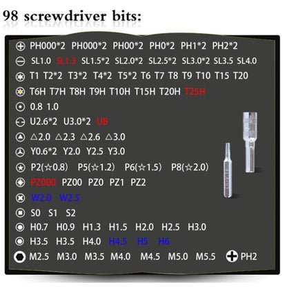 110 in 1 Magnetic Plum Screwdriver Mobile Phone Disassembly Repair Tool(Blue) - Screwdriver Set by PMC Jewellery | Online Shopping South Africa | PMC Jewellery