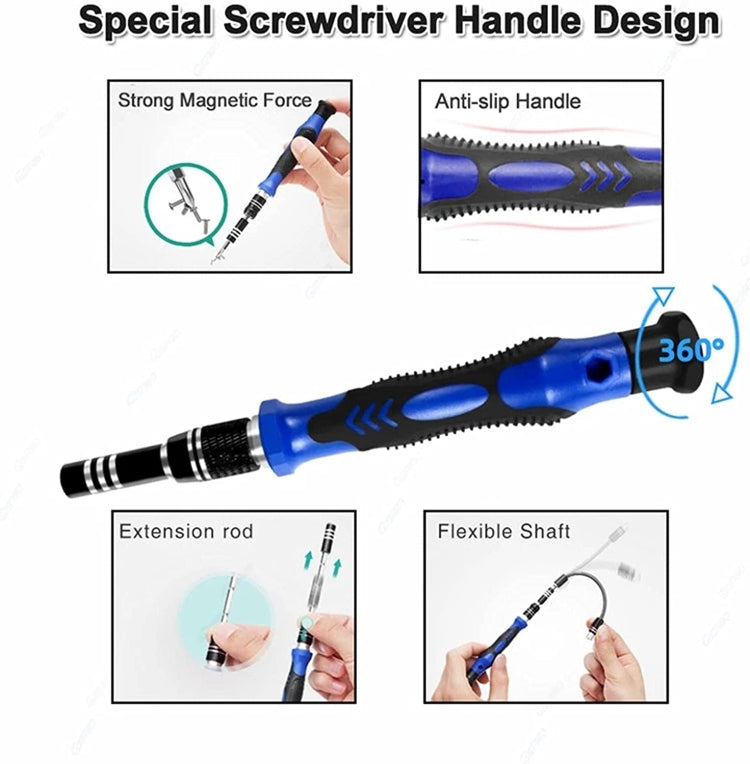 110 in 1 Magnetic Plum Screwdriver Mobile Phone Disassembly Repair Tool(Blue) - Screwdriver Set by PMC Jewellery | Online Shopping South Africa | PMC Jewellery