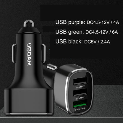 QIAKEY GT680 3 USB Ports Fast Charge Car Charger(Black) - Car Charger by QIAKEY | Online Shopping South Africa | PMC Jewellery