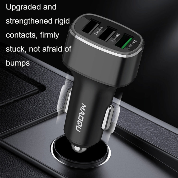 QIAKEY GT780 3 USB Ports Fast Charge Car Charger(Gray) - Car Charger by QIAKEY | Online Shopping South Africa | PMC Jewellery