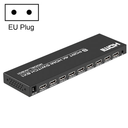 FJGEAR FJ-4K801 4K 8 In 1 Out HDMI HD Video Switcher, Plug Type:EU Plug(Black) - Switch by FJGEAR | Online Shopping South Africa | PMC Jewellery