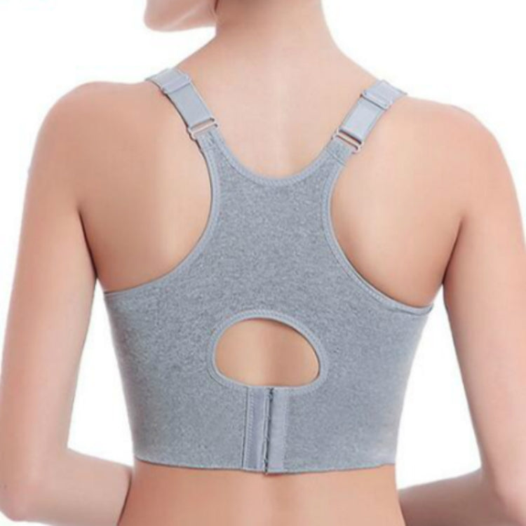 Wireless Sporty Shockproof Running Push Up Sports Bra, Size:XL(Gray), ZA