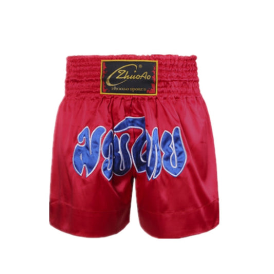ZhuoAo Muay Thai/Boxing/Sanshou/Fighting Shorts for Men and Women, Size:M(Alphabet Red) - Sportswear by ZhuoAo | Online Shopping South Africa | PMC Jewellery