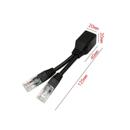 2 Sets RJ45 Network Signal Splitter Upoe Separation Cable, Style:U-01 4 Crystal Heads - Lan Cable and Tools by PMC Jewellery | Online Shopping South Africa | PMC Jewellery