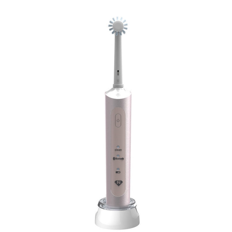 Wireless Rechargeable Waterproof Electric Toothbrush Rotary Brush Head(Pink) - Toothbrushes by PMC Jewellery | Online Shopping South Africa | PMC Jewellery