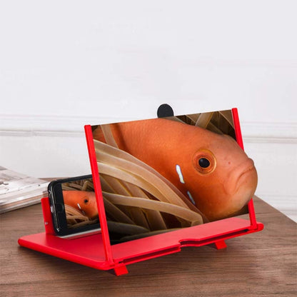 Pull-out Mobile Phone Screen Magnifier 3D Video Desktop Mobile Phone Holder, Size:12 inch(Red) - Screen Magnifier by PMC Jewellery | Online Shopping South Africa | PMC Jewellery