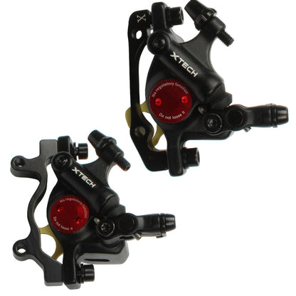 ZOOM HB100 Mountain Bike Hydraulic Brake Caliper Folding Bike Cable Pull Hydraulic Disc Brake Caliper, Style:Front and Rear(Black) - Bicycle Brake Parts by Zoom | Online Shopping South Africa | PMC Jewellery