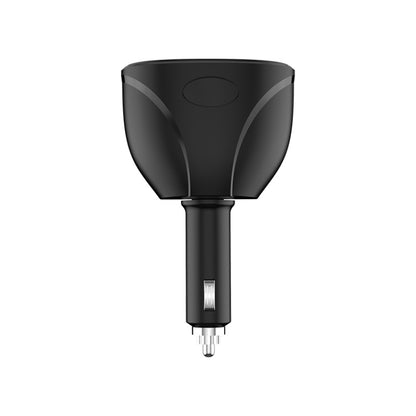 Cigarette Lighter Car Charger Dual USB QC 3.0 Dual Fast Charging 6A Car Charger(Classic Black) - Car Charger by PMC Jewellery | Online Shopping South Africa | PMC Jewellery