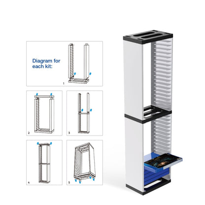 DOBE Console Game Cd Storage Rack Can Accommodate 36 Double-Layer Disc Racks For PS5 - Holder by DOBE | Online Shopping South Africa | PMC Jewellery