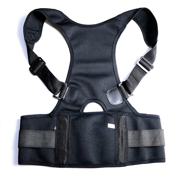 Male Female Adjustable Magnetic Posture Corrector Corset Back Men Brace Back Shoulder Belt Lumbar Support Straight, Size:XL (Black) - Corrector by PMC Jewellery | Online Shopping South Africa | PMC Jewellery