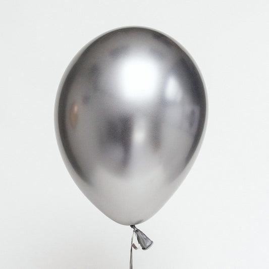 50 PCS 12inch Glossy Metal Pearl Latex Balloons Metallic Color Inflatable Air Ball Birthday Party Decor(Silver) - Balloons by PMC Jewellery | Online Shopping South Africa | PMC Jewellery