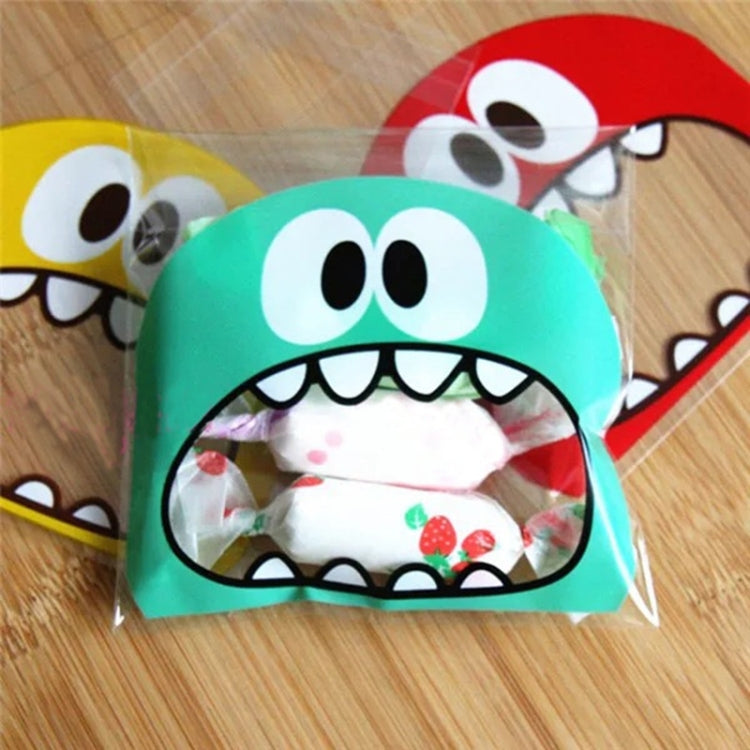 100 PCS Cute Big Teech Mouth Monster Plastic Bag Wedding Birthday Cookie Candy Gift OPP Packaging Bags, Gift Bag Size:10x10cm(Red) - Gift Bags & Wrapping Supplies by PMC Jewellery | Online Shopping South Africa | PMC Jewellery