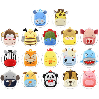 Kids 3D Animal Velvet Backpacks Children Cartoon Kindergarten Toys Gifts School Bags(Giraffe) - Kids Bags by PMC Jewellery | Online Shopping South Africa | PMC Jewellery