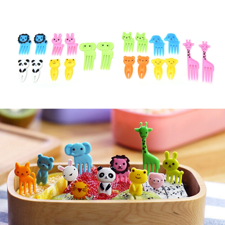 5 Sets 10 in 1 Creative Cartoon Animal Plastic Children Fruit Fork Bento Decoration Toothpick(G222) - Cutlery Sets by PMC Jewellery | Online Shopping South Africa | PMC Jewellery