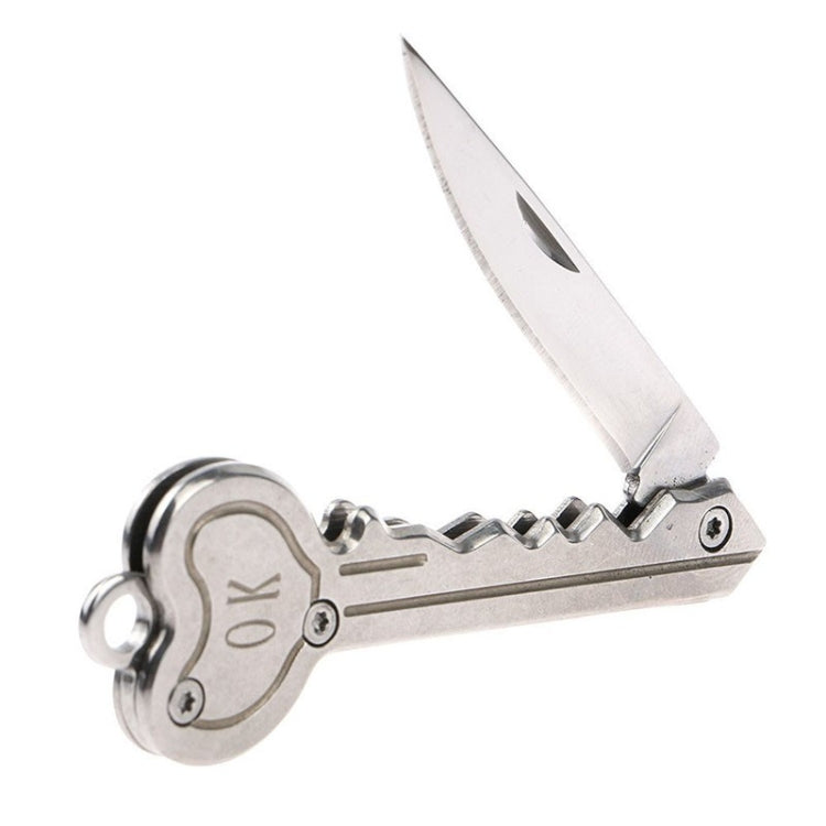 Mini Key Knife Camp Outdoor Keyring Ring Keychain Fold Self Defense Security Multi Tool(Gold) - Self-defense Protection by PMC Jewellery | Online Shopping South Africa | PMC Jewellery