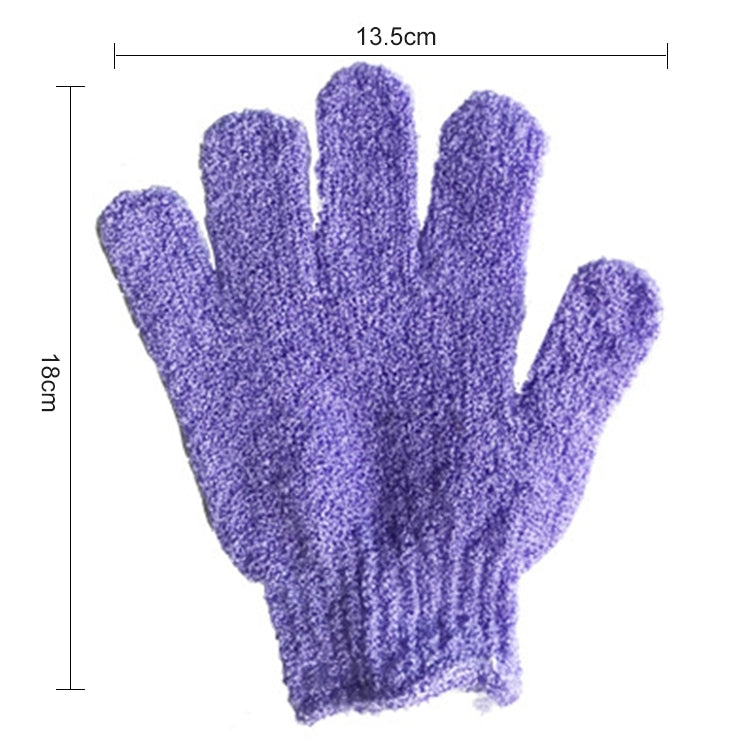 5 PCS Shower Bath Gloves Exfoliating Spa Massage Scrub Body Glove(Purple) - Bath Brushes & Sponges by PMC Jewellery | Online Shopping South Africa | PMC Jewellery