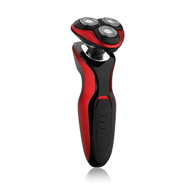 Ufree Face Care Men Beard Trimmer Machine Rechargeable Electric Shaver 4D Triple Floating Blade Heads Shaving Razors EU Plug(Red) - Electric Shavers by Ufree | Online Shopping South Africa | PMC Jewellery