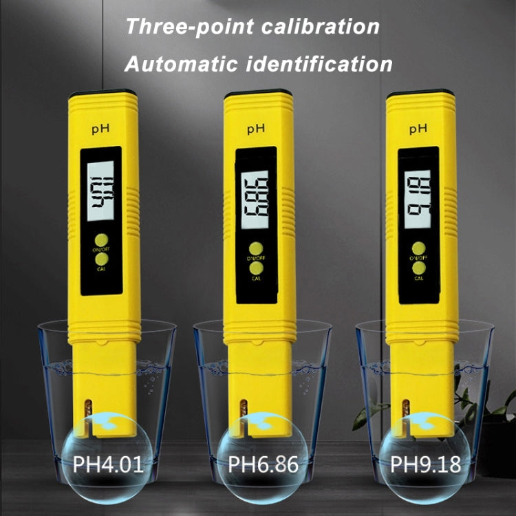 Portable High-precision PH Test Pen PH Acidity Meter PH Water Quality Detection Instrument(Yellow) - PH & Moisture Meter by PMC Jewellery | Online Shopping South Africa | PMC Jewellery