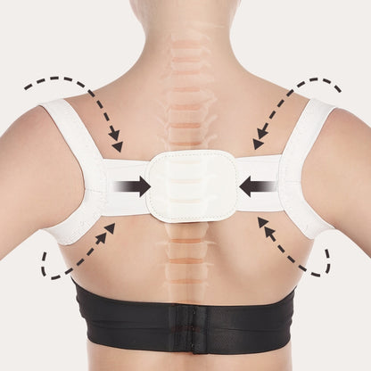 Adjustable Women Back Posture Corrector Shoulder Support Brace Belt Health Care Back Posture Belt, Size:L(White) - Corrector by PMC Jewellery | Online Shopping South Africa | PMC Jewellery