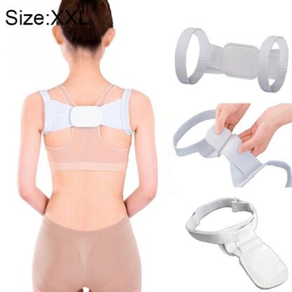 Adjustable Women Back Posture Corrector Shoulder Support Brace Belt Health Care Back Posture Belt, Size:XXL(White) - Corrector by PMC Jewellery | Online Shopping South Africa | PMC Jewellery