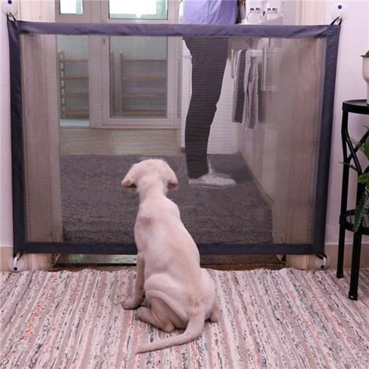 Dog Pet Fences Portable Folding Safe Protection Safety Door Magic Gate For Dogs Cat Pet, Size:180cm x72cm(Black) - Pet Screen Doors by PMC Jewellery | Online Shopping South Africa | PMC Jewellery