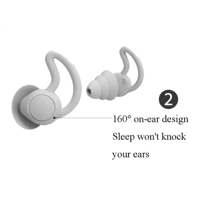 4 PCS / 2 Pair Shark Fin Nnti-falling and Noise-reducing Earplugs Anti-Noise Earplugs For Sleeping Dormitory Noise Cancelling And Noise Prevention Earplugs(Gray (2 Layers)) - Earmuff & Pad by PMC Jewellery | Online Shopping South Africa | PMC Jewellery