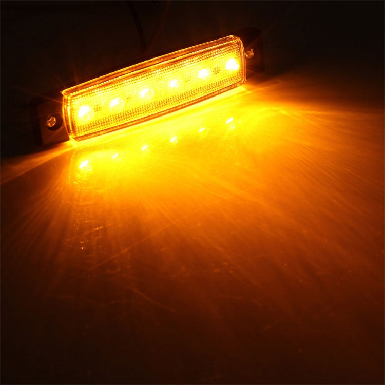 4 PCS 12V 6 SMD Auto Car Bus Truck Wagons External Side Marker Lights LED Trailer Indicator Light Rear Side Lamp(Amber) - Clearance Lights by PMC Jewellery | Online Shopping South Africa | PMC Jewellery