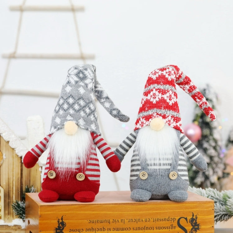 Christmas Decorations Faceless Elderly Dolls Forest Elderly Dolls Christmas Ornaments(Grey Hat) - Dolls by PMC Jewellery | Online Shopping South Africa | PMC Jewellery