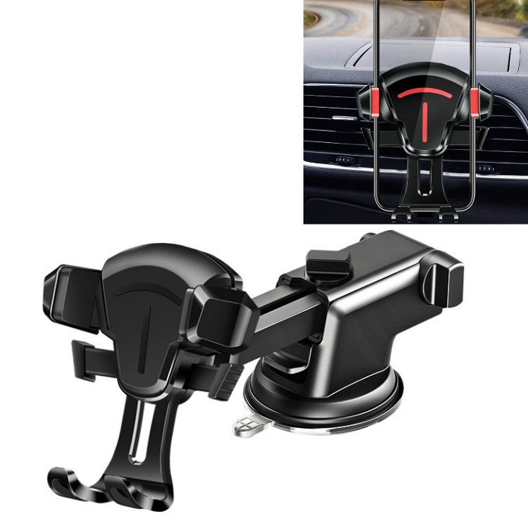 2 PCS Car Phone Holder Air Outlet Car Navigation Bracket Instrument Panel Bracket, Style:Sucker(Black) - Car Holders by PMC Jewellery | Online Shopping South Africa | PMC Jewellery