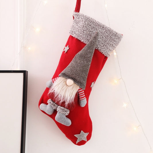 Christmas Ornaments Three-Dimensional Faceless Doll Christmas Stocking Christmas Gift Candy Bag(Red) - Gift Bags & Boxes by PMC Jewellery | Online Shopping South Africa | PMC Jewellery