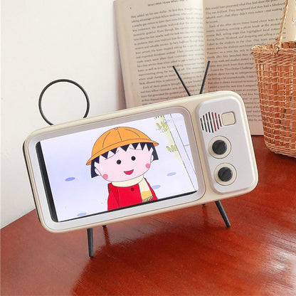 Q02 Retro Desktop Lazy Live TV Phone Holder for 4.7~6.2 inch Display Mobile Phone(Orange) - Desktop Holder by PMC Jewellery | Online Shopping South Africa | PMC Jewellery