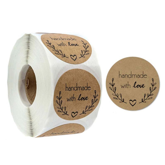 Kraft Paper Sealing Stickers Handmade Baking Labels Holiday Gift Packaging Decoration, Size: 2.5cm/1inch(B-05) - Sticker & Tags by PMC Jewellery | Online Shopping South Africa | PMC Jewellery