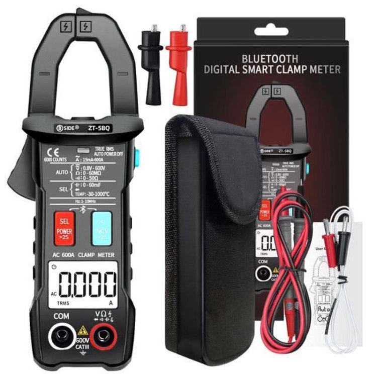 BSIDE  Bluetooth 5.0 6000 Words High Precision Smart AC Clamp Meter, Specification: ZT-5BQ+C3140 Clip - Digital Multimeter by BSIDE | Online Shopping South Africa | PMC Jewellery
