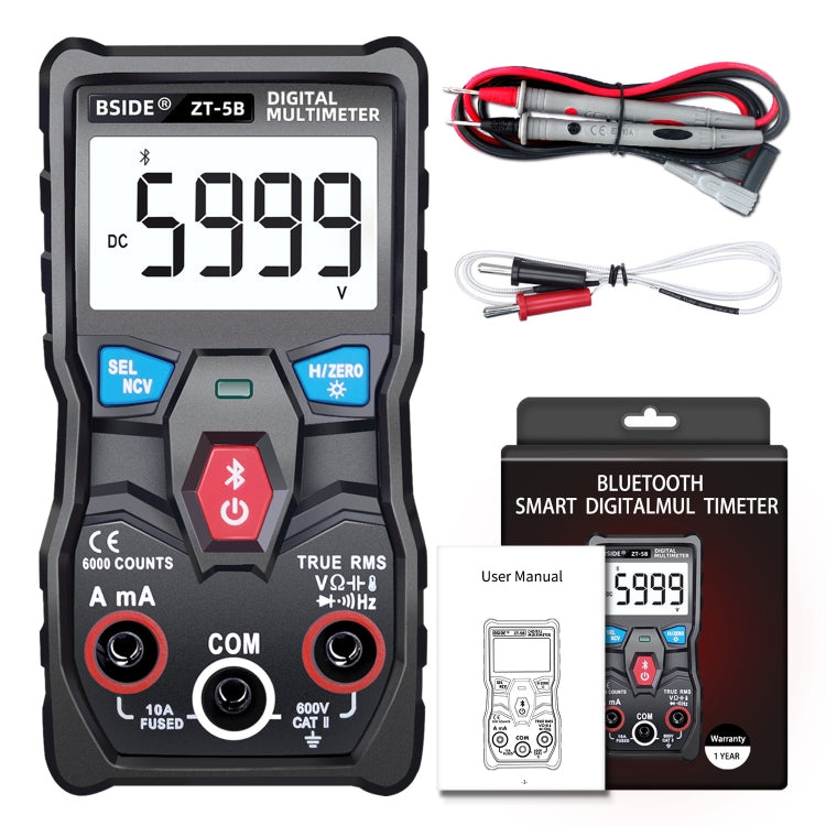 BSIDE ZT-5B Smart Bluetooth 6000 Words Automatic Range Digital Multimeter - Digital Multimeter by BSIDE | Online Shopping South Africa | PMC Jewellery