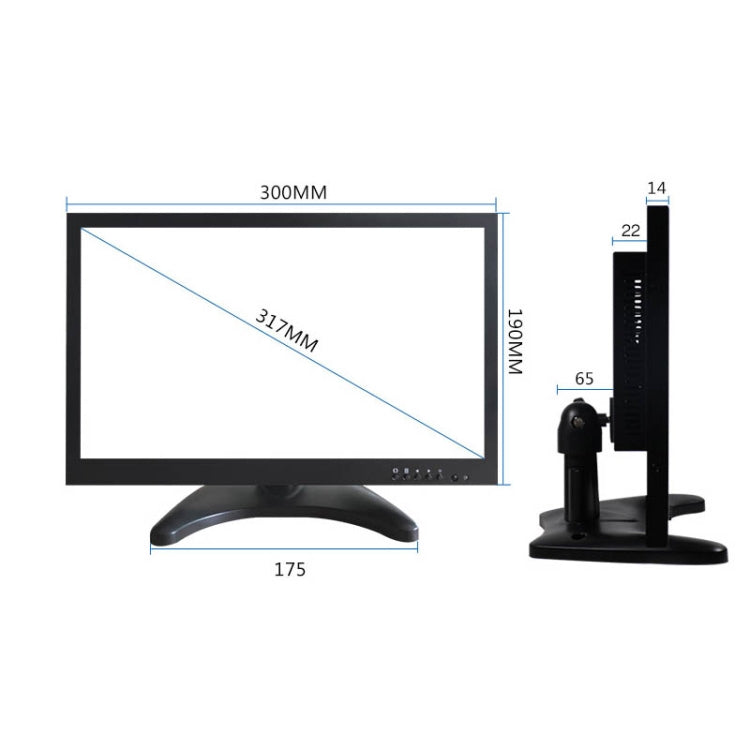 ZGYNK B1042 Portable High-Definition Metal Computer Monitor Display, Size:12.5 inch VGA AV HDMI BNC - LCD Monitors by ZGYNK | Online Shopping South Africa | PMC Jewellery