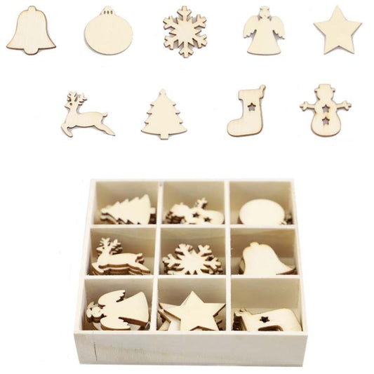 Christmas Creative DIY Decoration Gift Set  Handmade Wood Chip Pendant, Style:JM02031 - Ornaments by PMC Jewellery | Online Shopping South Africa | PMC Jewellery