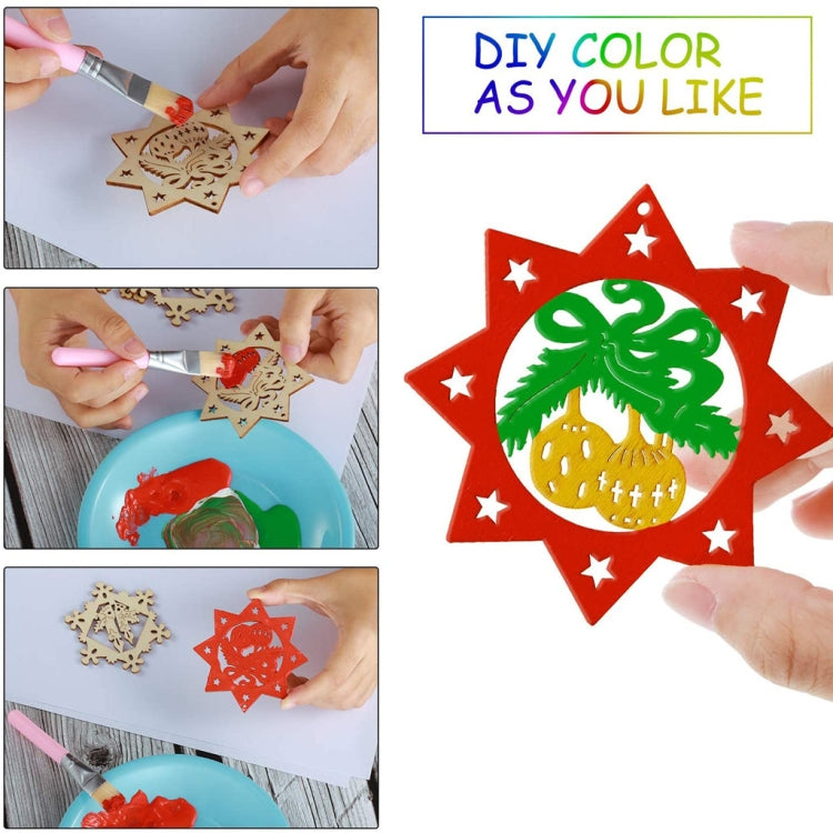 Christmas Creative DIY Decoration Gift Set  Handmade Wood Chip Pendant, Style:JM02031 - Ornaments by PMC Jewellery | Online Shopping South Africa | PMC Jewellery