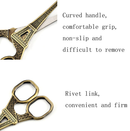 Stainless Steel Eiffel Tower Scissors Handmade Thread Tea Bag Scissors(Rose Gold) - Burin &Cutting Knife by PMC Jewellery | Online Shopping South Africa | PMC Jewellery