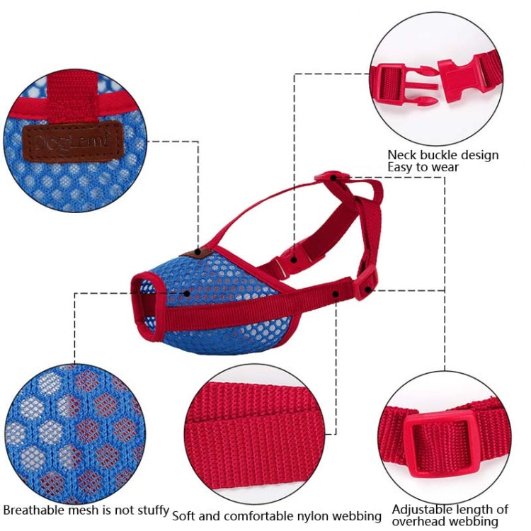 Doglemi Dog Muzzle Pet Supplies Breathable Bark Stopper Muzzle Dog Mouth Cover, Specification: S(Red) - Mouth Cover by Doglemi | Online Shopping South Africa | PMC Jewellery