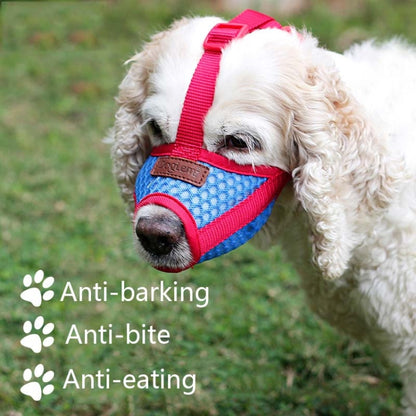 Doglemi Dog Muzzle Pet Supplies Breathable Bark Stopper Muzzle Dog Mouth Cover, Specification: S(Red) - Mouth Cover by Doglemi | Online Shopping South Africa | PMC Jewellery