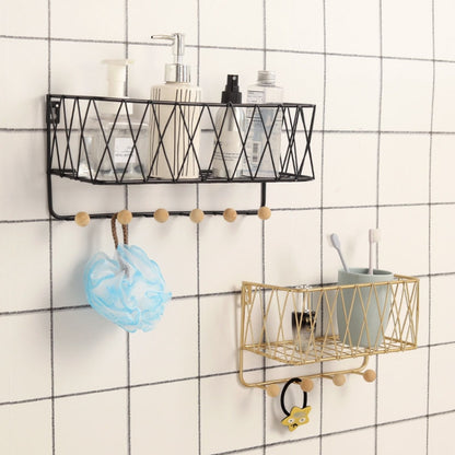 Wall Hook Rack Home Wall Decoration Creative Multifunctional Partition Wrought Iron Rack, Size:Large(White) - Shelf & Hooks by PMC Jewellery | Online Shopping South Africa | PMC Jewellery