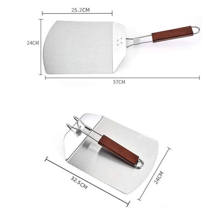 Stainless Steel Folding Pizza Spatula Square Cake Transfer Spatula Baking Tools - Baking Pastry Tools by PMC Jewellery | Online Shopping South Africa | PMC Jewellery